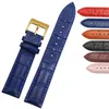 Äkta lädervaktband 18mm 20mm 22mm 24mm Watch Band Strap Steel Pin Buckle High Quality Wrist Belt Armband 240118