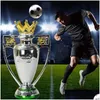 Decorative Objects Figurines 1532Cm Football Trophy Soccer Champion Souvenir Europe Award League Model European Cup Decoration Home Dhpei