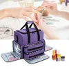 Aufbewahrungstaschen, doppelte Nagellack-Tasche mit verstellbarem Riemen, Trockner, abnehmbarer Make-up-tragbarer Griff, 30 Flaschen, Reiseetui