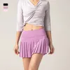 Tennis Skirts Women Golf Pleated Pantskirt Sports Fitness Shorts Pocket High Waist Yoga Running Shorts Skirt Gym Clothing 240131