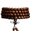 Bracelet en bois de santal de qualité viande noire, perles de bouddha Laoshan, 108 pour hommes et femmes