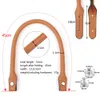 2pcs 45cm Black Tan Brown Bag Handles Replacement PU Leather Shoulder Strap Belt For DIY Women Handbag Accessories 240202