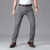 Jeans da uomo estivi sottili grigi pantaloni larghi stile classico moda business pantaloni di jeans elasticizzati dritti pantaloni di alta qualità di marca maschile