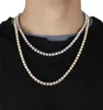 Europese en Amerikaanse hiphop volledige diamanten enkele rij ketting herenmode goudzilver titanium ijskettingen8534274