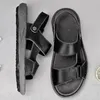 Sandálias que vendem couro masculino Europa América simples sapatos de praia casa casual resistente ao desgaste caminhada