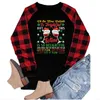 Women's T Shirts Christmas Goblet Wine Glass Print Long Sleeve Women Shirt Autumn Crewneck Graphic Tees Femme Casual Tops