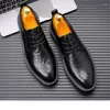 Sapatos de vestido esculpidos negócios casuais trabalho masculino couro genuíno zapatos casuais sapatos casuais masculinos de vestir hombre