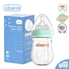 Oberni Glass Babyflaska född 150 ml antikolik BPA gratis utfodring med silikonnippel 240131