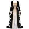 Stage Wear Femmes Médiévale Dames Rétro Robe De Soirée Halloween Costume Cosplay Court Noble Robe Ancienne Manches De Cloche Princesse Robes