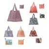 Sacs de courses imprimés de fleurs et de fruits pour femmes, sacs à main pliables, sac écologique, fourre-tout, pochette réutilisable, organisateur d'épicerie, acheteur