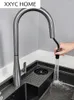 Kitchen Faucets Pull-out And Cold Dish BasinsTelescopic FaucetsHousehold DishwashbasinsSplashproofstainless Steel