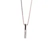 Yuexin S925 Pure Silver Long Geometric Necklace for Women's Korean Edition, Simple and Popular, Personality Set with Zirconium Collar Chain