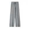 Women's Pants Western Style All-Matching Drooping Wide-Ben Outer Wear Comfort och Casual Loose Slant Straight DrawStrin