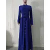 Vêtements ethniques Mubarak islamique Abayas pour femmes femme Ramadan Eid Dubaï Turquie musulmane chemise longue robe bouton solide