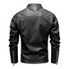 2023 autumnwinter slim fit jacket motorcycle leather stand up collar suit mens clothing 240130