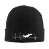 ベレー帽の面白いプリント睡眠旅行飛行機のハートビートニット帽子高品質の冬のユニセックスヘッドウェアキャップ