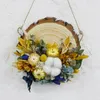 Decorative Flowers Handmade DIY Material Bag Wood Chip Flower Decorations Dry Circle Hanging Painting Door Number Coffee Shop Wall