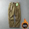 6XL Dikke Waterdichte Warme Fleece Cargobroek Mannen Winter Outdoor Plus Fluwelen Multi-pockets Losse Rechte Casual Overall Broek 240130