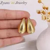 Stud Earrings 5Pairs Simple Chunky Water Drop For Woman Punk Metal Gold Color C-Shaped Hook Jewelry 2024 Trend Gift