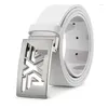 Belts Golf Club Belt Men's Leisure Sports Everything Handsome Simple Letters Youth White Smooth Buckle