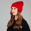 Berretti Cappello invernale morbido e delicato sulla pelle Berretto da sci lavorato a maglia da donna in lana antivento alla moda Casual solido caldo traspirante Uomo Donna