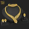 ANIID Set di gioielli nigeriani per le donne Matrimonio africano 24K Color oro Dubai Gioielli da sposa Collana e orecchini etiopi Set 240123