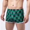 Underbyxor herr casual hemkläder andningsboxare trosor shorts plädtryck underkläder stammar bekväma dagliga hombre knickers