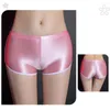 Kvinnors trosor sömlösa kvinnor Boyshort Sexig olja glänsande glansiga underkläder stretch kvinnliga trosor slät dams rosa boxershorts nylon
