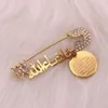 İslam Müslüman Arapça Tanrı İstekli Broş Bebek Pin Rhinestone Takı Pembe Broşlar Ucuz 230920