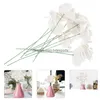 Flores decorativas grinaldas 50 pcs artificial rosa flor haste rosas vermelhas buquê único para casamento nupcial chuveiro entrega em casa dht1p