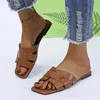 Zomer Slippers Vrouwen Platte Luxe Outdoor Strand Slippers Vrouwelijke Sandalen Trend Brand Design Slides Schoenen Vrouw 2024 Grote Maat 43 240201