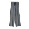 Women's Pants Western Style All-Matching Drooping Wide-Ben Outer Wear Comfort och Casual Loose Slant Straight DrawStrin