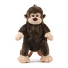 Ddwe crianças bonito dos desenhos animados macaco mochila de pelúcia meninos meninas macio doce adorável sacos jardim infância crianças brinquedo do bebê presente da criança 240201