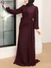 Etniska kläder solida muslimska kvinnor hijab klänning zanzea dagliga kvinnliga retro långa klänningar abayas stilfulla full ärm sundress överdimensionerad kalkon