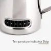 Pichet mousseur à lait en acier inoxydable de 350 600ML, avec indicateur de thermomètre, pichet à lait, Barista Coffe Latte Art Cup, pichet à lait 240130