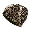 FS Black Gold Leopard Print Beanies for Men Cold Protection Women Ring Scarf Dual Purpose Outdoor Cycling Pullover Cap Gorras 240124