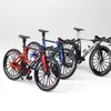 1/10 Mini modèle alliage vélo moulé sous pression adulte simulation doigt montagne métal vélo décoration collection cadeaux jouets pour garçons 240125