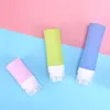 Storage Bottles 4pcs Silicone Travel Set 80ml Refillable Portable Empty Tube Bottle Containers With Locking Cap For Lotion