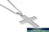 New Iced Sand Blast Pendant Charm For Women Gold Silver Color Cross Pendant Necklace Chain Men039s Hip hop Jewelry8854450