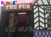 Marque 6x6x3.5mH (20x20x11.5ft) pub irlandais gonflable avec cheminée tente de Bar portable pour les anniversaires d'été, les fêtes de mariage