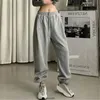 Damenhose, schwarze Jogging-Sweathose für Baggy-Sporthose, graue Jogger-Hosen mit hoher Taille, lässige Damenhose 240202