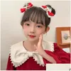 Hair Accessories Chinese Year Red Bow Hairpin Girl Childrens P Bowknot Clip Headwear Hanfu Headdress Drop Delivery Baby Kids Maternity Otwg2