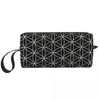 Cosmetische tassen Leuke bloem van het leven Reizen toilettas Dames Heilige Geometrie Mandala Make-up organisator Schoonheidsopslag Dopp Kit