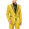 Herrkoppling italiensk designverksamhet för män bröllop groom prom klänning slitar tuxedos dräkt homme pour mariage 3 pc set trajes de hombre