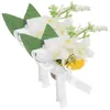 Kwiaty dekoracyjne 2PCS Pain i drużbowie Boutonnieres Symulowane strefy kwiatowe na zaangażowanie ślubne