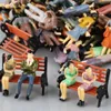 50 pièces modèle Train O échelle banc chaise assis debout personnes chiffres rue parc aménagement artisanat en plastique décoration de la maison enfants jouets 240130