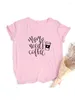 Kvinnors T-skjortor Mama behöver kaffekoffeintryck Kvinnor Tee Mom Life Casual Kvinnlig T-shirt Gift för mors dag Camisas Mujer Summer Clothing