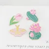 Brooches Tulip Flower Enamel Pins Lotus Cactus Butterfly Brooch Lapel Badges Jewelry Gift For Kids Friends