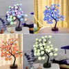 Luci notturne 24 LED RGB Luci per alberi di fiori di rosa Lampada a batteria USB Luce notturna per feste a casa Decorazione di nozze di Natale YQ240207