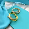 Jewelry T corde Band Bow Ring Women's 18K Rose Gold Twisted Pair Girl Fashion NE G6CI